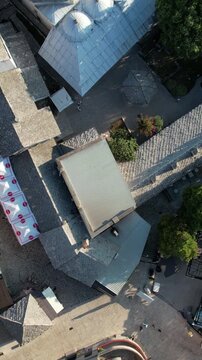 Mosque in Mostar Aerial View