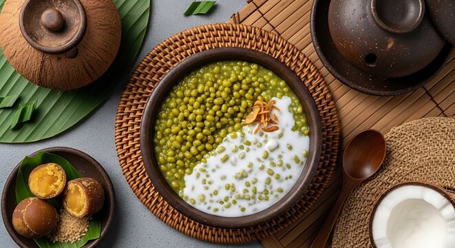 Traditional Indian Food Green Gram Dessert.