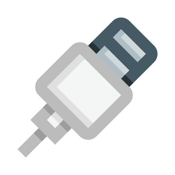 Cable connector wire type-c charger charging vector illustration