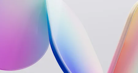 Iridescent multicolor gradient geometric shapes minimalist abstract 3d rendering modern graphic design background © vpanteon