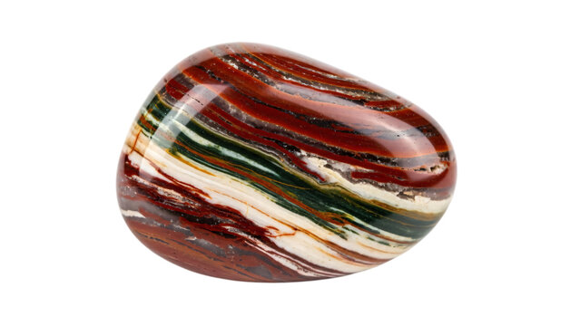 Red green and white striped jasper jasperite cabe with red and green.