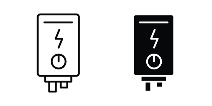 Geyser icon set modern line, solid style collection