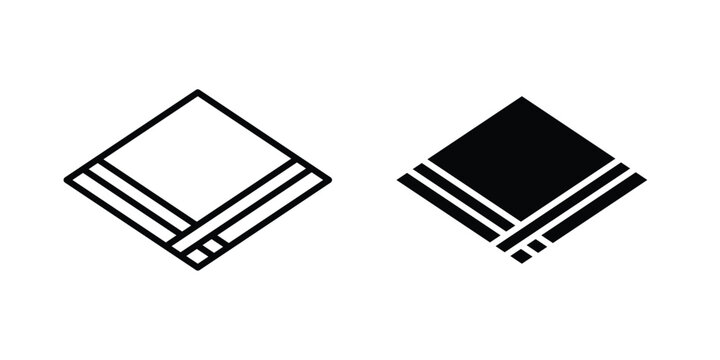 Handkerchief icon set modern line, solid style collection