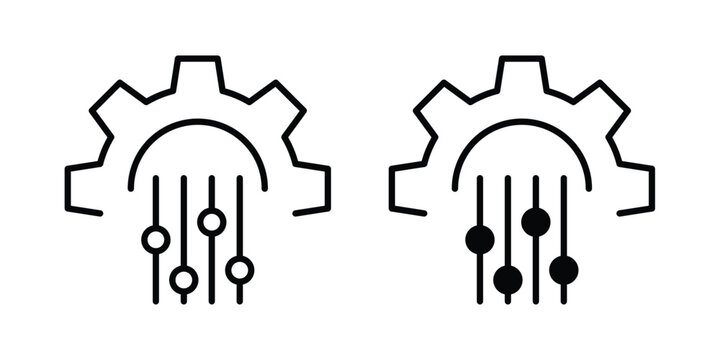 Mass customization icon set modern line, solid style collection