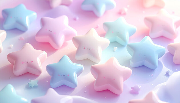 Soft Pastel Star Background