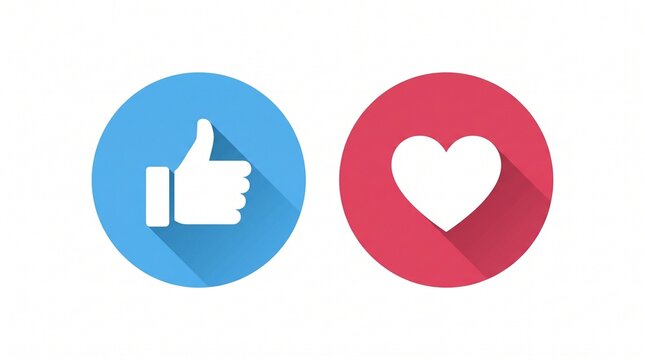 Thumbs and heart icon. Vector love and love icon. Like and like buttons ready for websites and mobile apps. Vector 10 eps.