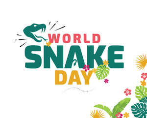Fototapeta premium WORLD SNAKE DAY vector illustration isolated on white background