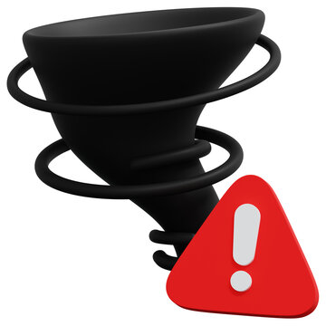 3D Tornado Warning Alert