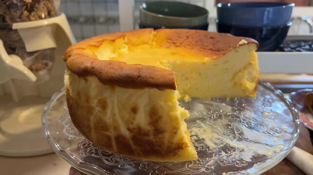 &Oacute;rbita de tarta de queso casera mediterr&aacute;nea