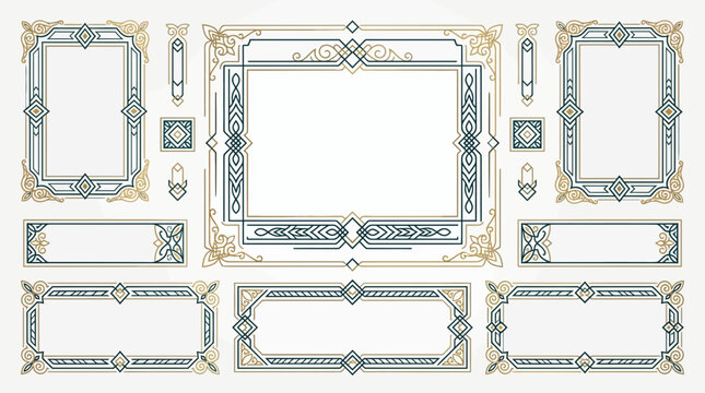 Art Deco Frames Collection: Elegant Borders and Decorative Elements