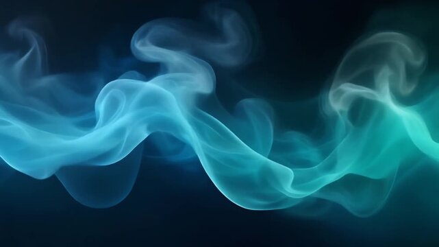 Elegant blue and teal smoke motion loop with clean copy space. Ideal for corporate presentations, ESG reports, website backgrounds, and commercial visual projects.