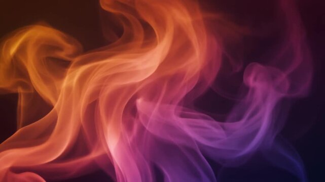 Premium colorful smoke loop featuring orange, magenta, and purple tones. Suitable for websites, presentations, creative campaigns, and commercial motion backgrounds.