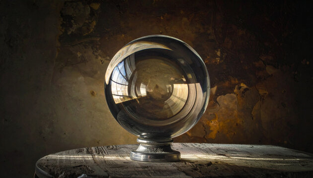 Reflective Crystal Orb Artwork