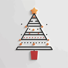 Fototapeta premium Creative Christmas Tree Made From Food Ingredients On White Background.