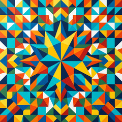 Fototapeta premium Geometric Tessellation Art