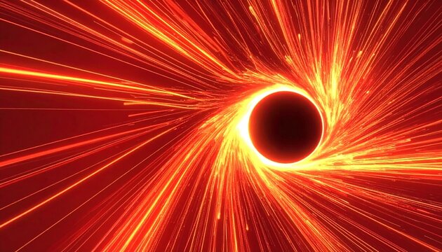 炎 渦 ブラックホール 灼熱 エネルギー ワームホール 宇宙 異次元 光の軌跡 スピード感 ダイナミック マグマ SF 吸い込まれる デジタルアート 抽象的 コントラスト 爆発 プレースホルダー 背景素材