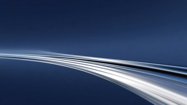 applicability. A silver curve cutting across a deep blue background, conveying speed and motion. event key visuals, club posters, designed for sports event promotions and stadium branding.