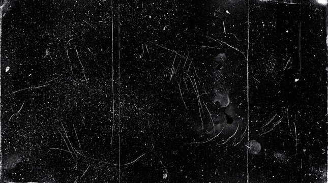 Grunge film texture with scratches, dust, and grain overlay for vintage photography effects