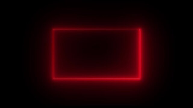 Abstract beautiful red neon portal triangle loading icon background animation 4k video.