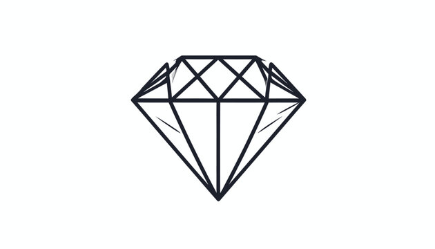 Diamond Gemstone Luxury Jewelry Symbol.