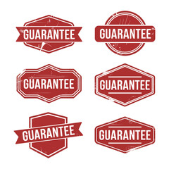 Obraz premium Guarantee seal stamps vintage red quality label