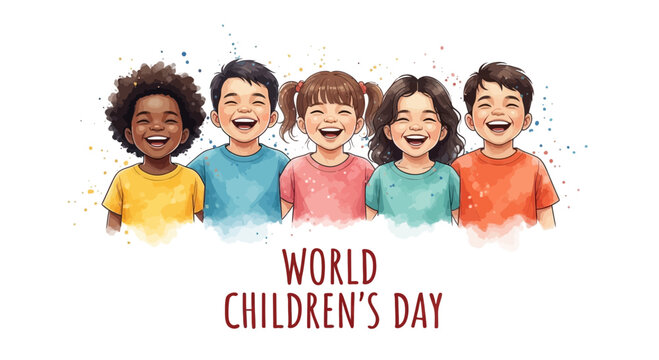 World childrens day illustration