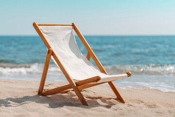 Fototapeta premium Relaxing beach chair scene.
