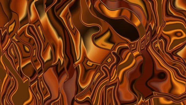 Video Background Copper Chocolate Brown Chaotic Marbling Fluid Stream Abstract Noise Displacement Layout