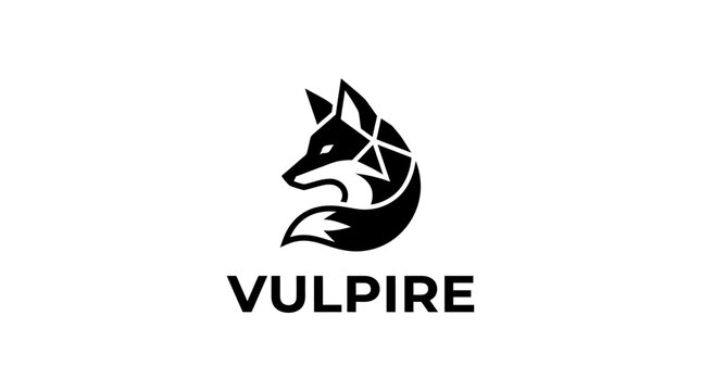 Vulpire Logo Design Fox Head.