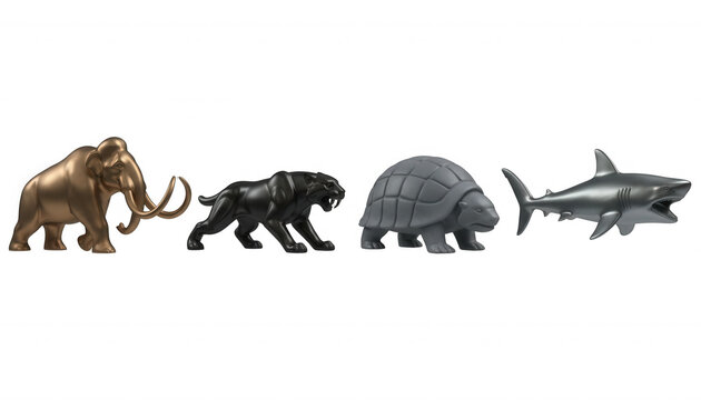Ancient and Modern Animals Collection Stylized Figures