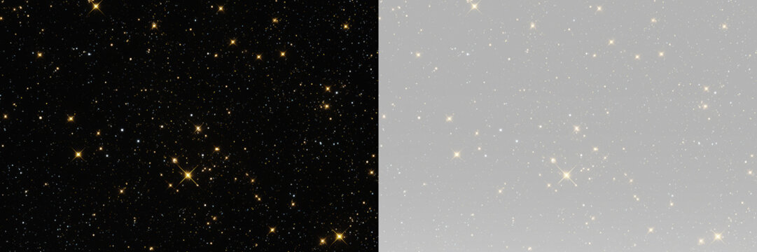 Bright golden star glitter with magical celestial sparkle and festive luminous particles