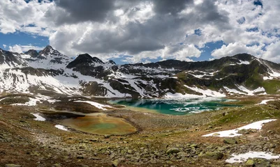 Jöriseen Alpine Lakes and Snow-Capped Peaks, Engadin Region, Graubünden, Switzerland © schame87