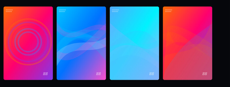 Gradient background, colorful rectangles, vibrant abstract shapes, modern design elements