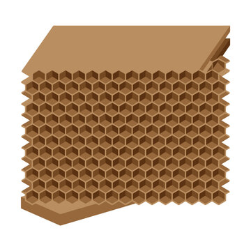 Brown honeycomb cardboard core material for packaging