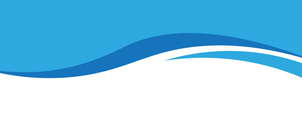 Vector blue line background curve element with white space for text and message design, overlapping layers, vector © andre