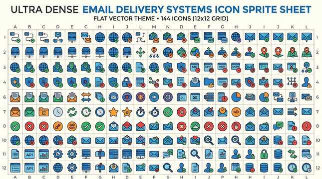 A collection of various icons representing technology and communication systems