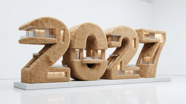Conceptual architectural model of number two thousand twenty seven featuring interior spaces and levels cross section three dimensional architecture building interior residential miniature