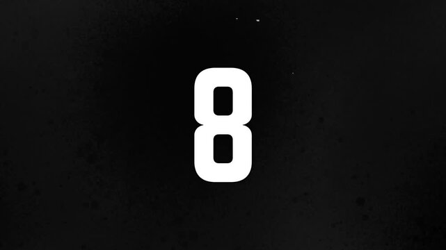 10 Second 2D Animated Countdown Timer with Hand Drawn Cartoon Smoke Puffs and Liquid Splashes