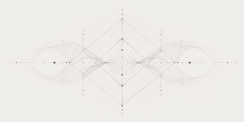 Obraz premium Black and white abstract vector background with technical line drawing design and blueprint style architecture illustration pattern