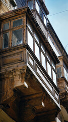 Architectural Detail of a Typical Maltese Enclosed Wooden Balcony in Valletta © Markiian Pankiv