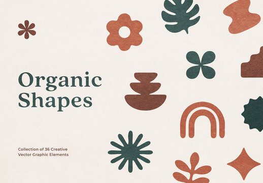 Abstract Organic Shapes Graphic Elements For Branding And Design