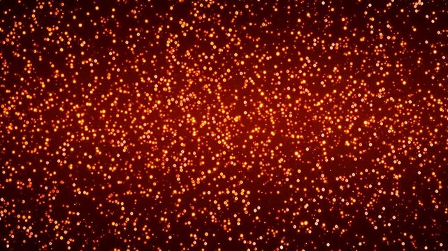 Abstract pattern of glowing dots on black