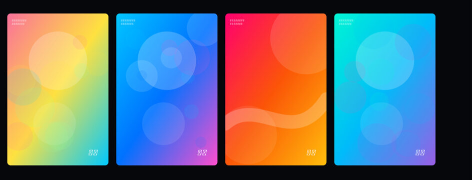 Colorful gradient backgrounds, vibrant abstract textures, rainbow effects, 5 vector backgrounds