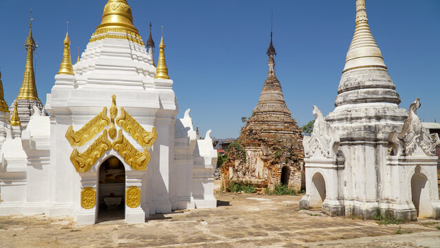 Nature and temple impressions on Inle Lake in Myanmar.