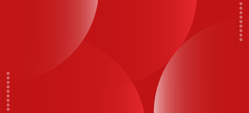 Abstract red gradient circles background. Modern simple overlap geometric pattern creative design. Minimal red curve shapes texture element. Suit for cover, poster, website, banner, presentation