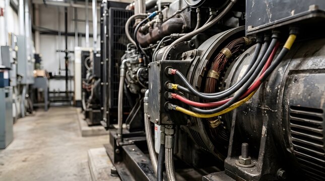 industrial power generation equipment featuring electrical wiring components and heavy duty infrastructure systems for energy reliability applications
