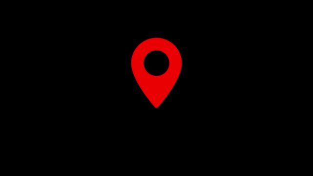 Map pointer icon set with pin symbols for navigation and location markers.4k video concept