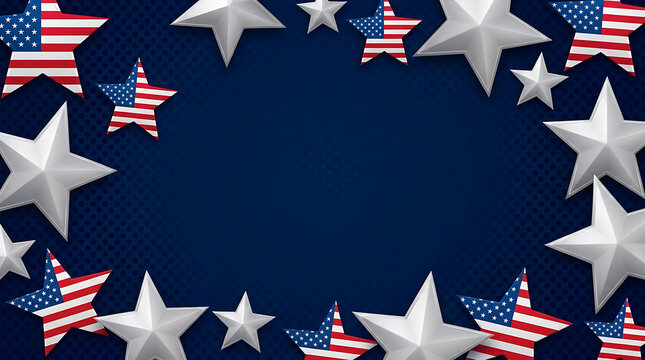 American flag stars background patriotic fourth of july celebration independence day festive design