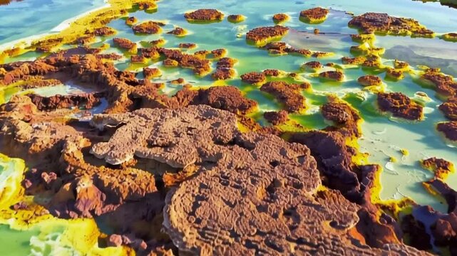 Danakil Desert in Ethiopia. Danakil Depression.