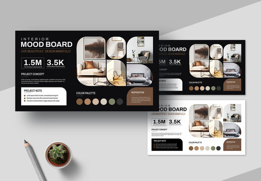 Interior Mood Board  Template Layout